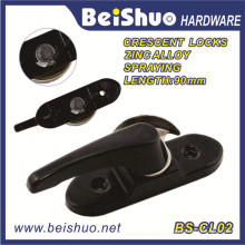 Janela Acessórios Liga de zinco de PVC Safe Crescent Lock para Janela